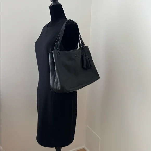 New Tory Burch Black Leather Bag (no tags) - Picture 2 of 12